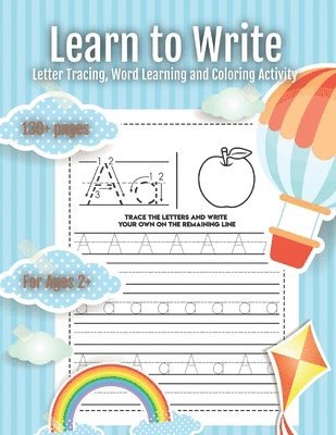 bokomslag Learn to Write: Letter Tracing, Word Learning and Coloring Activity