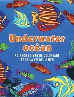 bokomslag Océan Underwater poissons livre de coloriage et de la vie de la mer