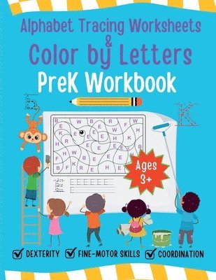 Alphabet Tracing Worksheet and Color by Letters Prek Workbook 1