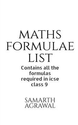 Samarth Agrawal - Maths Formula List, Häftad. Tillgänglighet: Lägg i varukorg