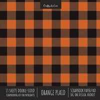 bokomslag Orange Plaid Scrapbook Paper Pad 8x8 Decorative Scrapbooking Kit for Cardmaking Gifts, DIY Crafts, Printmaking, Papercrafts, Check Pattern Designer Paper