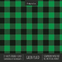 bokomslag Green Plaid Scrapbook Paper Pad 8x8 Decorative Scrapbooking Kit for Cardmaking Gifts, DIY Crafts, Printmaking, Papercrafts, Check Pattern Designer Paper