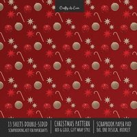 bokomslag Christmas Pattern Scrapbook Paper Pad 8x8 Decorative Scrapbooking Kit for Cardmaking Gifts, DIY Crafts, Printmaking, Papercrafts, Red and Gold Designer Paper