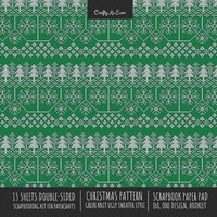 bokomslag Christmas Pattern Scrapbook Paper Pad 8x8 Decorative Scrapbooking Kit for Cardmaking Gifts, DIY Crafts, Printmaking, Papercrafts, Green Knit Ugly Sweater Style