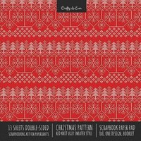 bokomslag Christmas Pattern Scrapbook Paper Pad 8x8 Decorative Scrapbooking Kit for Cardmaking Gifts, DIY Crafts, Printmaking, Papercrafts, Red Knit Ugly Sweater Style