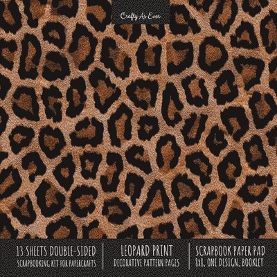 Leopard Print Scrapbook Paper Pad 8x8 Scrapbooking Kit for Cardmaking Gifts, DIY Crafts, Printmaking, Papercrafts, Decorative Pattern Pages 1