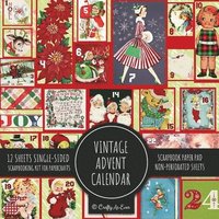 bokomslag Vintage Advent Calendar Scrapbook Paper Pad