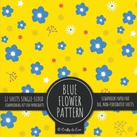 bokomslag Blue Flower Pattern Scrapbook Paper Pad