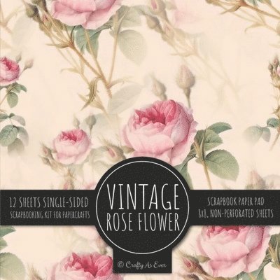 Vintage Rose Flower Scrapbook Paper Pad 1