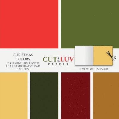 Cut Luv Papers - Christmas Colors Decorative Craft Paper, Häftad