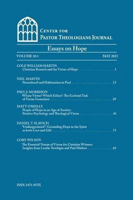 bokomslag Center for Pastor Theologians Journal Volume 10.1