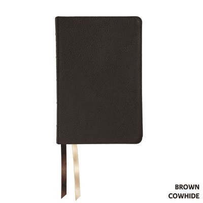 NASB Handy Size, Paste-Down Brown Cowhide 1