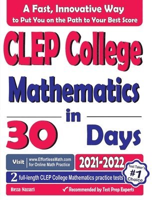 Reza Nazari - CLEP College Mathematics in 30 Days, Häftad