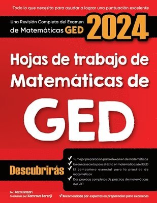 bokomslag Hojas de trabajo de matemticas de GED