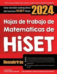 bokomslag Hojas de trabajo de matemáticas HiSET: Una revisión exhaustiva del examen HiSET Math
