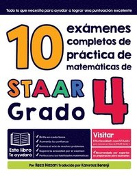 bokomslag 10 exmenes completos de prctica de matemticas de STAAR Grado 4