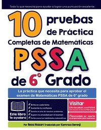 bokomslag 10 Pruebas de Prctica Completas de Matemticas PSSA de 6 Grado