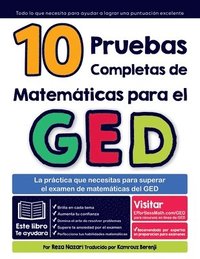 bokomslag 10 pruebas completas de matemticas para el GED