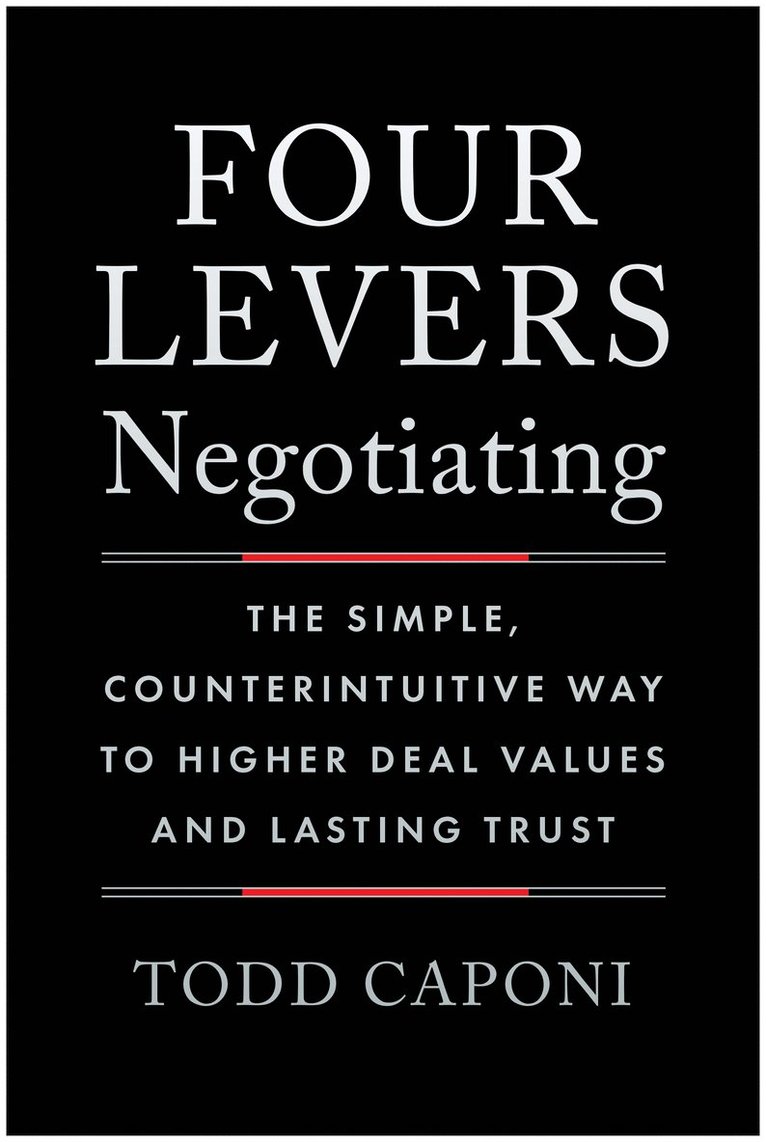 Todd Caponi - Four Levers Negotiating, Inbunden