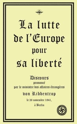 bokomslag lutte de l'Europe pour sa liberté