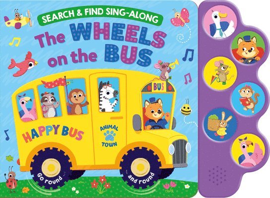 Kidsbooks Publishing - Search & Find: Wheels on the Bus (6-Button Sound Book), Kartonnage