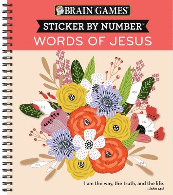 Publications International Ltd, Brain Games, New Seasons - Brain Games - Sticker by Number: Words of Jesus (28 Images to Sticker), Häftad