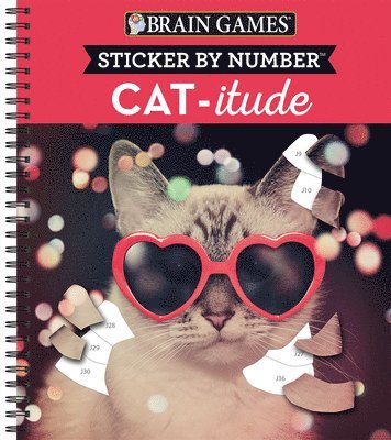 Publications International Ltd, Brain Games, New Seasons - Brain Games - Sticker by Number: Cat-Itude (25 Images to Sticker), Häftad