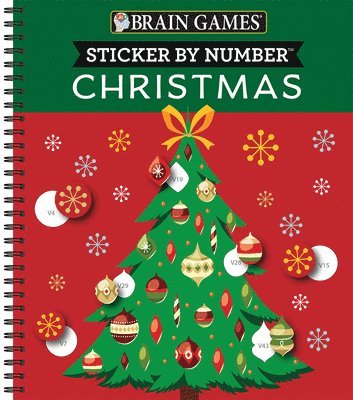 Publications International Ltd, Brain Games, New Seasons - Brain Games - Sticker by Number: Christmas (28 Images to Sticker - Christmas Tree Cover): Volume 2, Häftad