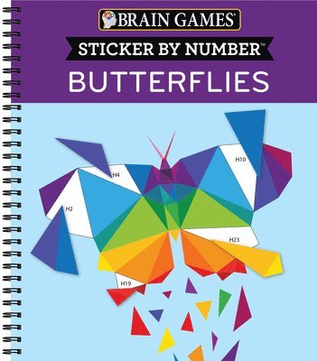 bokomslag Brain Games - Sticker by Number: Butterflies (14 Images to Sticker)