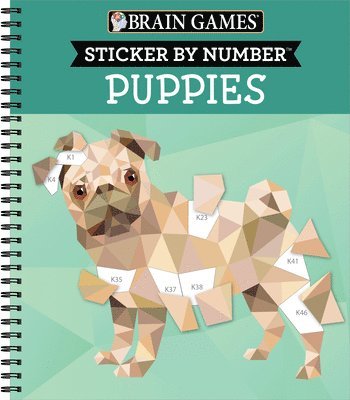 bokomslag Brain Games - Sticker by Number: Puppies (14 Images to Sticker)