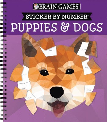 Publications International Ltd, New Seasons, Brain Games - Brain Games - Sticker by Number: Puppies & Dogs - 2 Books in 1 (42 Images to Sticker), Häftad