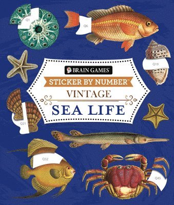 Publications International Ltd, New Seasons, Brain Games - Brain Games - Sticker by Number - Vintage: Sea Life (28 Images to Sticker), Häftad