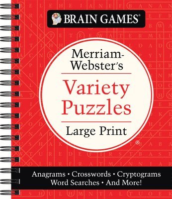 Brain Games - Merriam-Webster's Variety Puzzles Large Print: Anagrams, Crosswords, Cryptograms, Word Searches, and More! 1