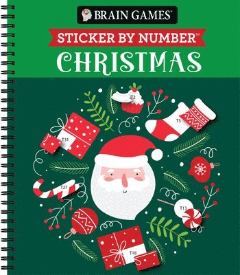Publications International Ltd, Brain Games, New Seasons - Brain Games - Sticker by Number: Christmas (28 Images to Sticker - Santa Cover - Bind Up), Häftad