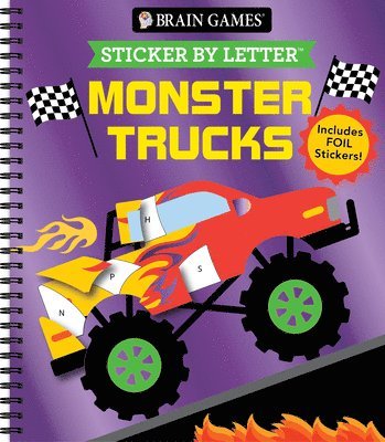 bokomslag Brain Games - Sticker by Letter: Monster Trucks