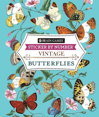 Brain Games - Sticker by Number - Vintage: Butterflies 1