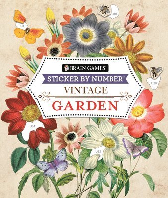 Publications International Ltd, New Seasons - Brain Games - Sticker by Number - Vintage: Garden (28 Images to Sticker), Häftad