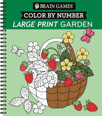 Brain Games - Color by Number - Large Print: Garden 1