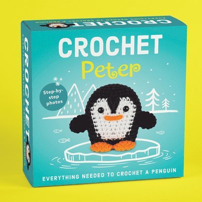 Pil Crochet Kit for Beginners - Peter the Penguin Amigurumi - Complete DIY Kit with Step-By-Step Instructions, Yarn, Hook, Safety Eyes & Stuffing - Ma