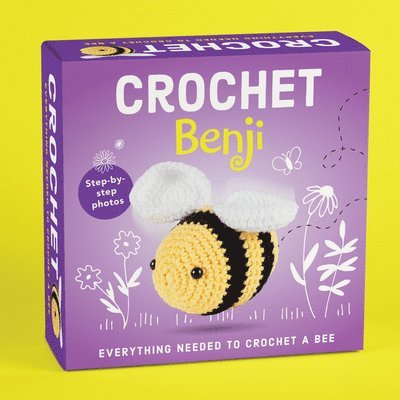 Pil Crochet Kit for Beginners - Benji the Bee Amigurumi - Complete DIY Kit with Step-By-Step Instructions, Yarn, Hook, Safety Eyes & Stuffing - Make a