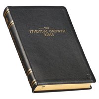 bokomslag The Spiritual Growth Bible, Study Bible, NLT - New Living Translation Holy Bible, Premium Full Grain Leather, Black