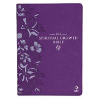bokomslag The Spiritual Growth Bible, Study Bible, NLT - New Living Translation Holy Bible, Faux Leather, Purple Debossed Floral
