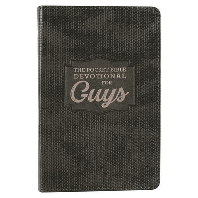 Pocket Bible Devotional for Guys Faux Leather 1