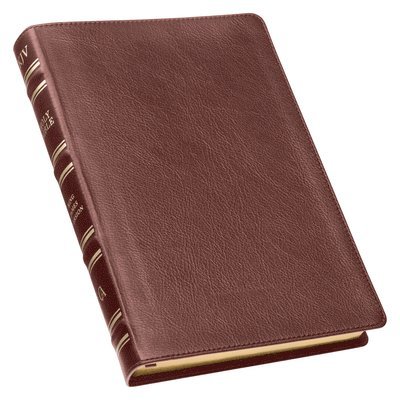 KJV Holy Bible, Thinline Large Print Premium Full Grain Leather Red Letter Edition - Thumb Index & Ribbon Marker, King James Version, Tan 1