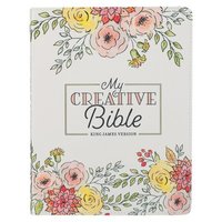 bokomslag KJV Holy Bible, My Creative Bible, Faux Leather Flexible Cover - Ribbon Marker, King James Version, White Floral