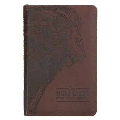 KJV Holy Bible, Standard Size Faux Leather Red Letter Edition - Thumb Index & Ribbon Marker, King James Version, Brown Lion Zipper Closure, Inbunden. Tillgänglighet: Lägg i varukorg