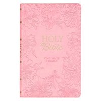 bokomslag KJV Holy Bible, Gift Edition King James Version, Faux Leather Flexible Cover, Light Pink Floral