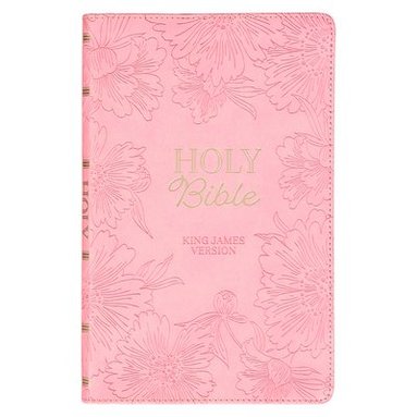 bokomslag KJV Holy Bible, Gift Edition King James Version, Faux Leather Flexible Cover, Light Pink Floral