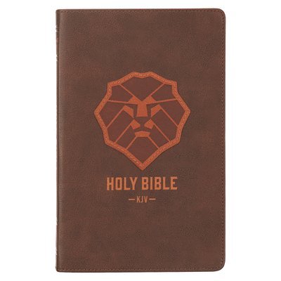 KJV Kids Bible, 40 Pages Full Color Study Helps, Presentation Page, Ribbon Marker, Holy Bible for Children Ages 8-12, Lion Emblem Faux Leather Flexibl, Inbunden