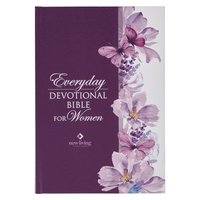 bokomslag NLT Holy Bible Everyday Devotional Bible for Women New Living Translation, Purple Floral Printed